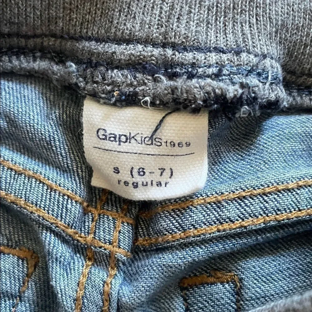 GAP Medium Wash Jeans Drawstring Waistband Boy’s Sz Smal 6-7l Regular
